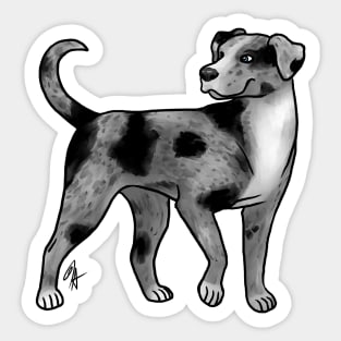 Dog - Catahoula Leopard Dog - Blue Leopard Sticker